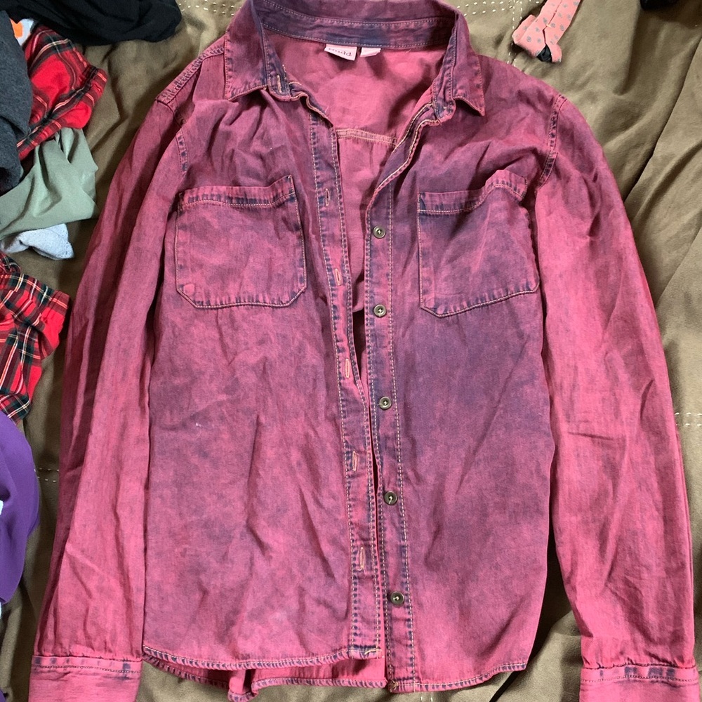 Grungy flannel lightly worn